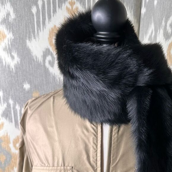 Ralph Lauren Collection Ebony Lamb Shearling Pull Thru Collar - Picture 7 of 16